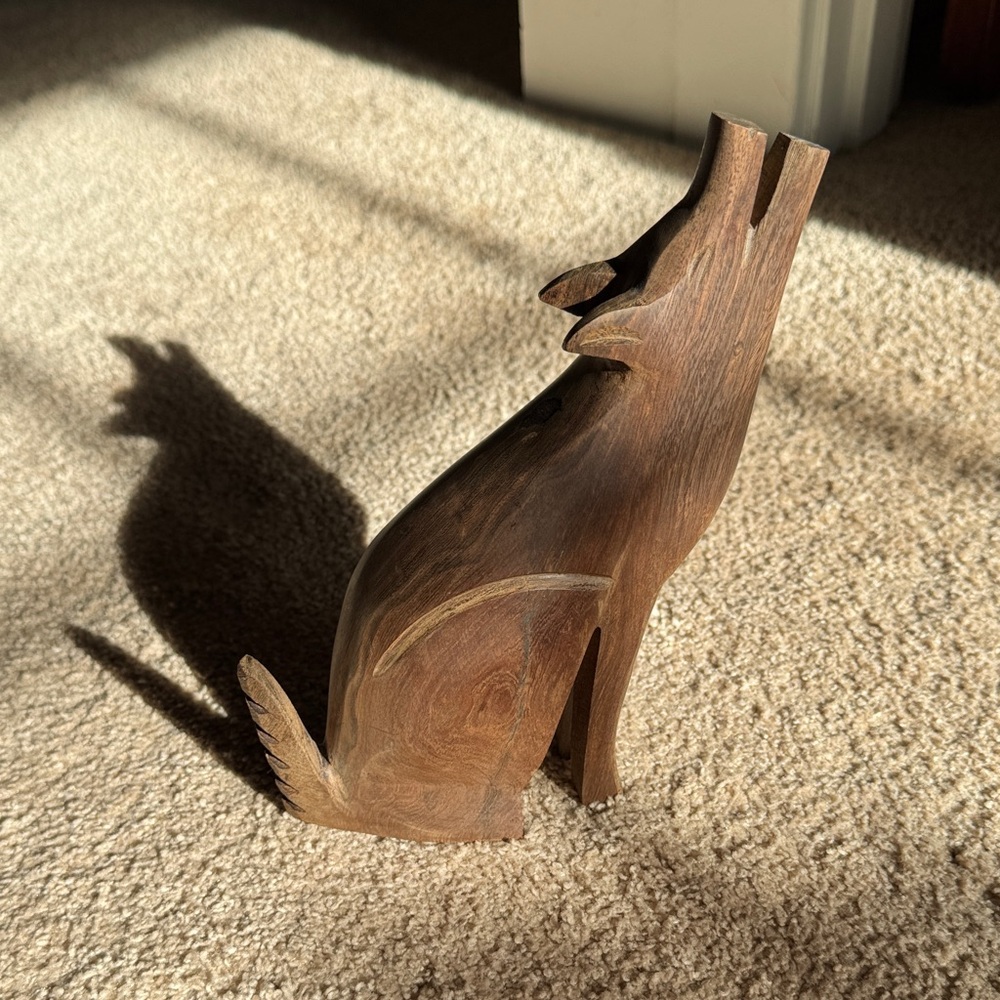 Vintage Carved Ironwood Coyote